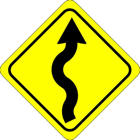 curvy road  sign clip art  clkercom vector clip art