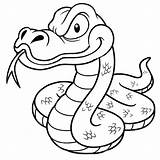 Snake Coloring Pages Anaconda Drawing Cartoon Outline Scary Vector Sea Color Crazy Animal Printable Animals Snakes Colorings Getcolorings Kids Drawings sketch template