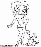 Betty Boop Pudgy Coloring4free 1335 Bettybooppicturesarchive sketch template