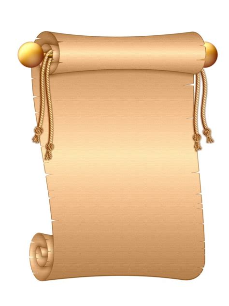 scroll letter clipart  scroll paper template word gold