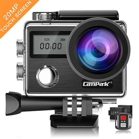 action camera campark   mp touch screen waterproof video cam