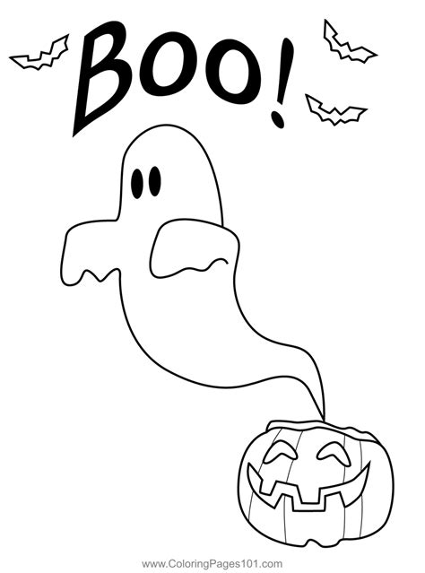boo coloring page  kids  halloween printable coloring pages
