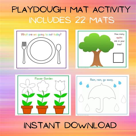 playdough mats play dough toddler activity preschool etsy