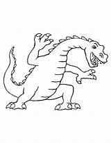 Outline Dragon Simple Coloring Popular sketch template