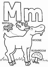 Coloring Pages Moose Words Letter Printable Alphabet Color Drawing Sheet Creator Clipart Kids Walking Collection Line Getdrawings Library Getcolorings Animal sketch template