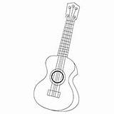 Guitar Coloring Pages Ukulele Printable Ones Colorful Articles Little sketch template