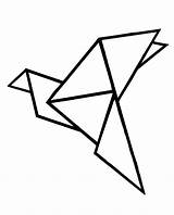 Origami Bird Drawing Getdrawings sketch template