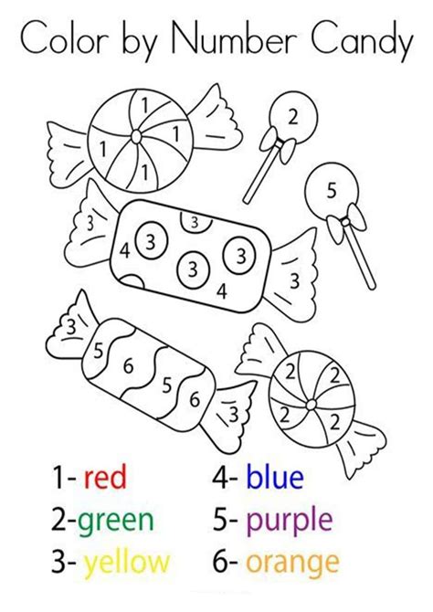 printable color  number worksheets  kindergarten kindergarten coloring pages color