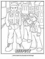 Coloring Sheets Printable Citizen Being Good Scout Cub Tiger Pages sketch template