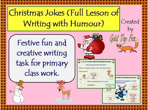 christmas jokes full lesson teaching resources