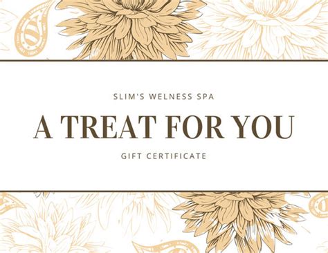 spa day gift certificate template templates  templates