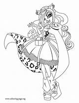 Monster High Clawdeen Wolf Coloring Pages Colouring Color Student Fashion Print Printable Sheets Werewolf Talented Designer Also Just Scribblefun Sheet sketch template
