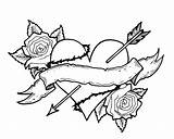 Tattoo Pages Coloring Rose Getdrawings sketch template