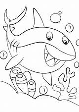 Shark Coloring Tulamama sketch template