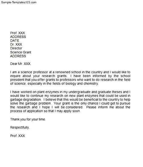 printable sample letter  inquiry requesting information templates