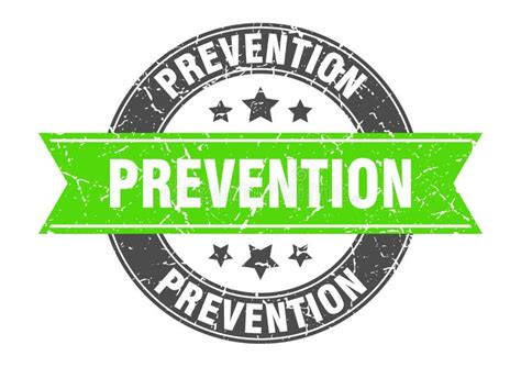 prevention  stamp  ribbon label sign stock vector