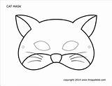 Mask Cat Printable Masks Coloring Templates Pages Animal Craft Print Cute Firstpalette Face Paper Cats Diy Choose Gato Board sketch template
