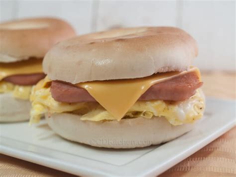 egg  spam breakfast sandwiches recipe cdkitchencom