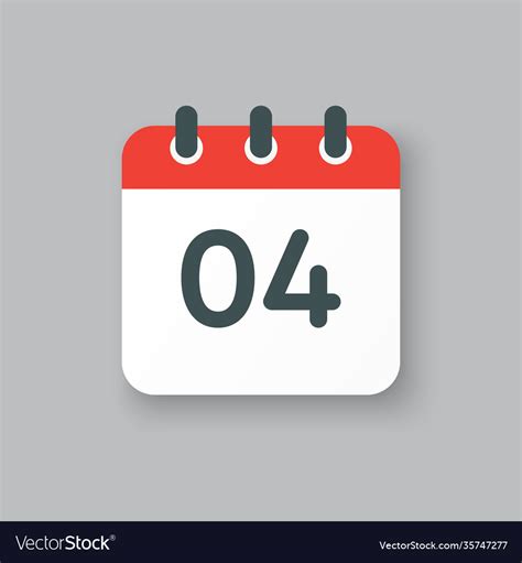 icon calendar day number   day month vector image