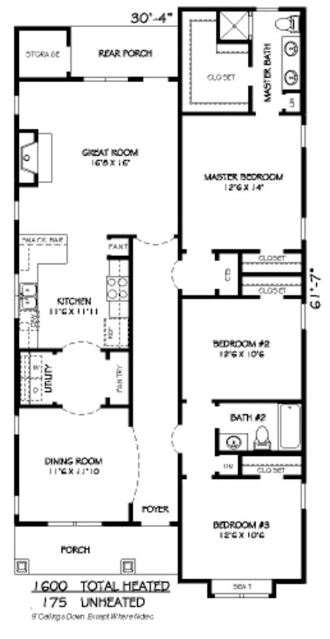 square foot house plans ranch house plan  bedrooms  bath  sq ft plan