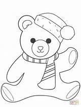 Coloring Teddy Bear Christmas Pages Printable Drawing Print Cartoon Cute Bears Color Template Sheets Simple Colorings Colouring Polar Kids Teddybear sketch template