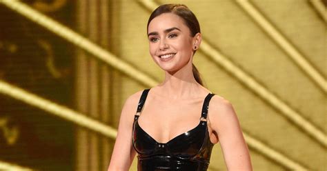 lily collins wore a latex lbd to 2020 mtv movie awards