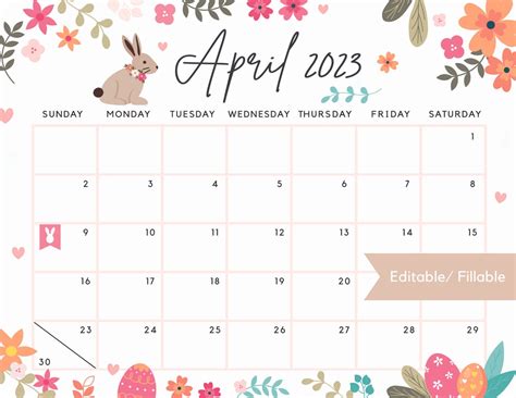 printable calendar  april    hands  amazing
