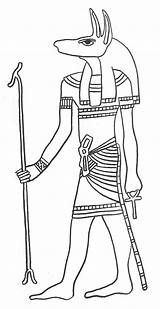 Egyptian Gods Colouring Anubis sketch template