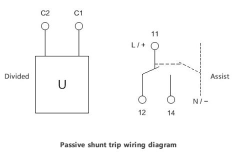 connect  shunt trip wiring diagram  schematics