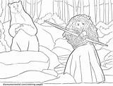 Coloring Pages Brave Bear Merida Woods Mom Her sketch template