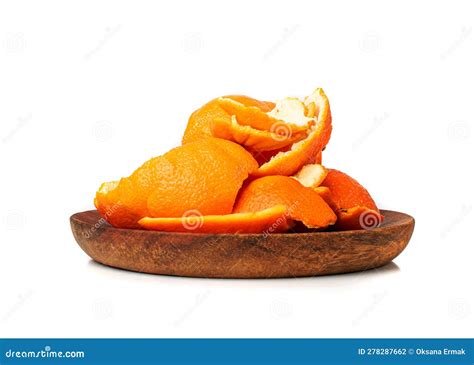 Mandarin Peel Isolated Peeled Tangerine Fresh Citrus Rind Mandarins