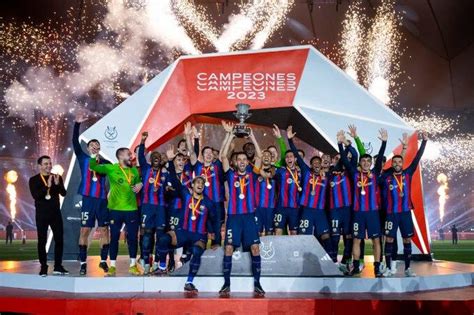 barcelona wallop real madrid  win spanish super cup peoples gazette