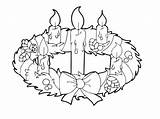 Advent Wreath Coloring Pages Candles Getcolorings Getdrawings Drawing sketch template