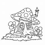 Coloring House Mushroom Pages Drawing Printable Colouring Fairy Kids Drawings Sheets Surfnetkids Gnome Book Color Animal Mushrooms Garden Cartoon Adult sketch template