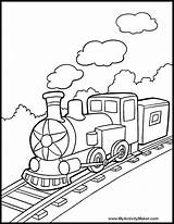 Crossing Railroad Coloring Pages Getcolorings sketch template