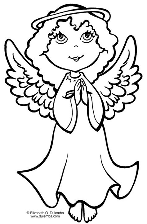 sweet  angel coloring pages