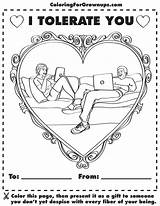 Coloring Grown Ups Adult Book Hunter Pages Funny Books Life Humor Do Colouring Adults Valentine Valentines Color Inappropriate Husband Happy sketch template