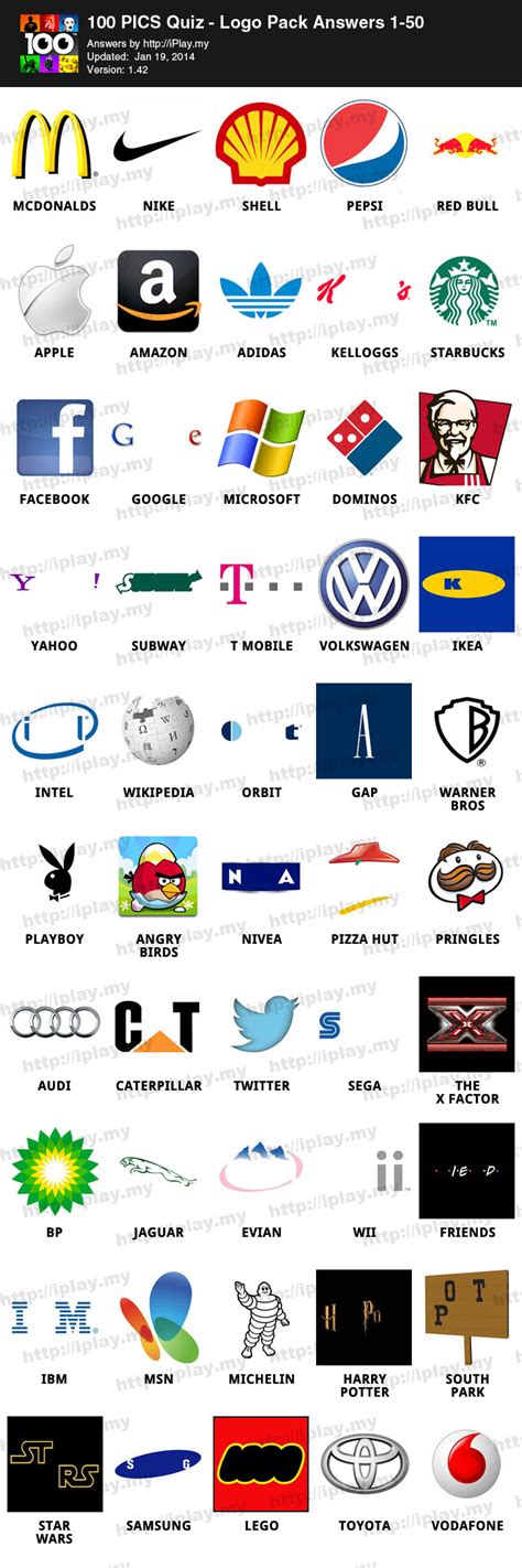 logos game answers pack