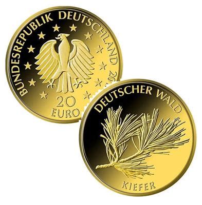 euromunten duitsland    euro proof gold kiefer hansmunt