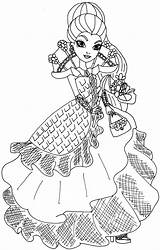 Ever After High Coloring Pages Hatter Madeline Getdrawings sketch template