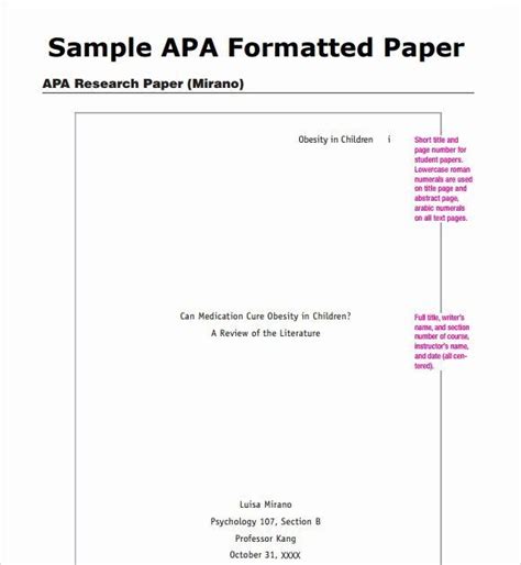 sample nursing research paper  format  papers