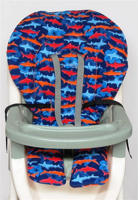 graco high chair cover pad replacement sharks  navy highchair cover graco high chair