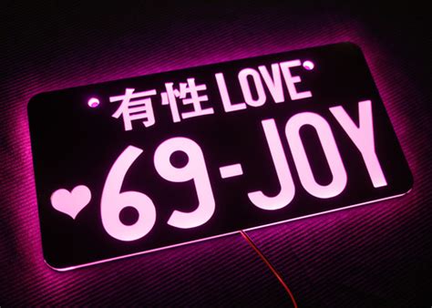 Sexy 69 Joy Illuminated Number Plates Joy Supply