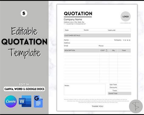 quotation template create professional  quotation