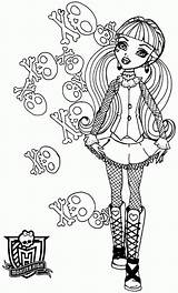 Draculaura Coloring Pages Monster High Popular Colouring Printable Sheets Coloringhome sketch template