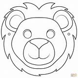 Printable Lion Mask Coloring Pages Supercoloring Source sketch template