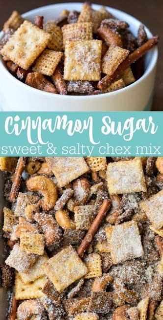 Cinnamon Sugar Sweet And Salty Chex Mix In 2020 Sweet And Salty Chex