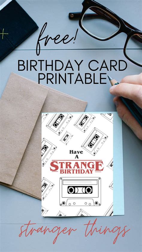 stranger  inspired  birthday card printables  birthday