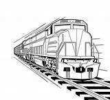 Locomotive Bnsf Colorluna Everfreecoloring sketch template