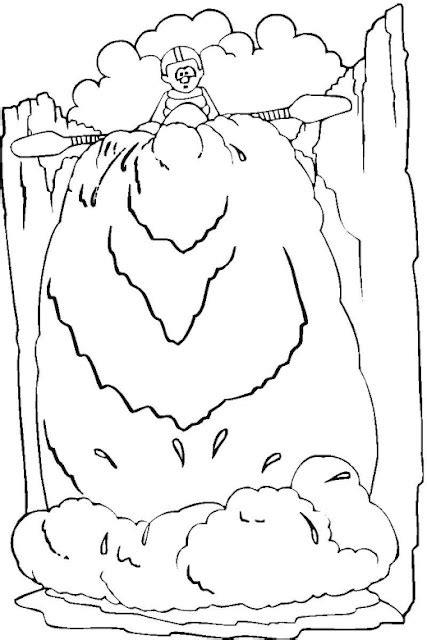 coloring pages  kids waterfall coloring pages  kids